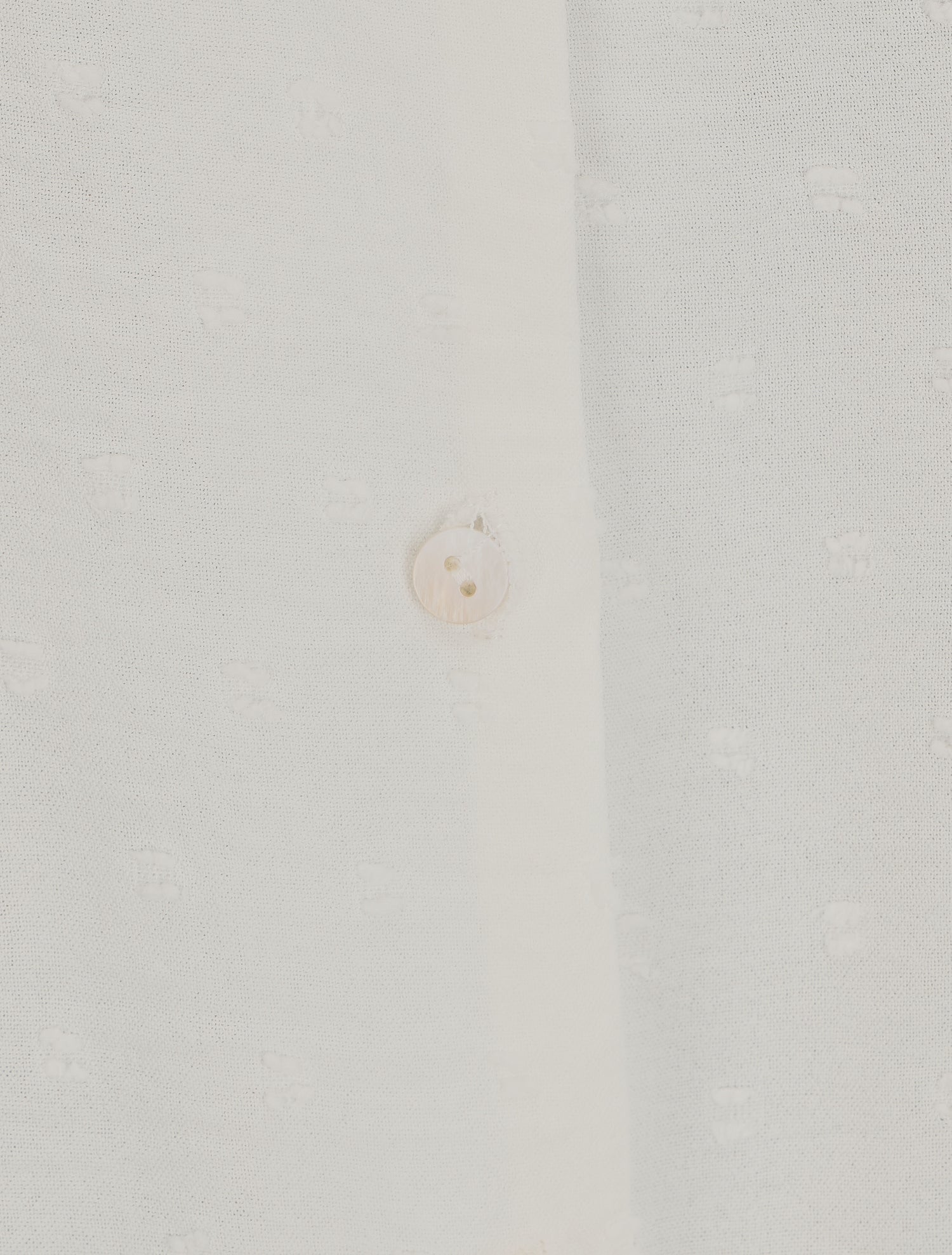 Blouse unie à manches volantées - Blanc - 3