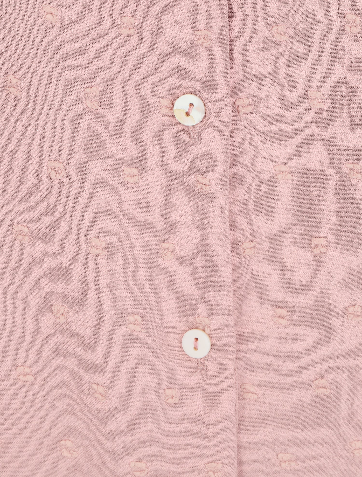 Blouse unie à manches volantées - Rose - 3