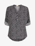 Blouse à imprimé pissenlit - Marine - 1