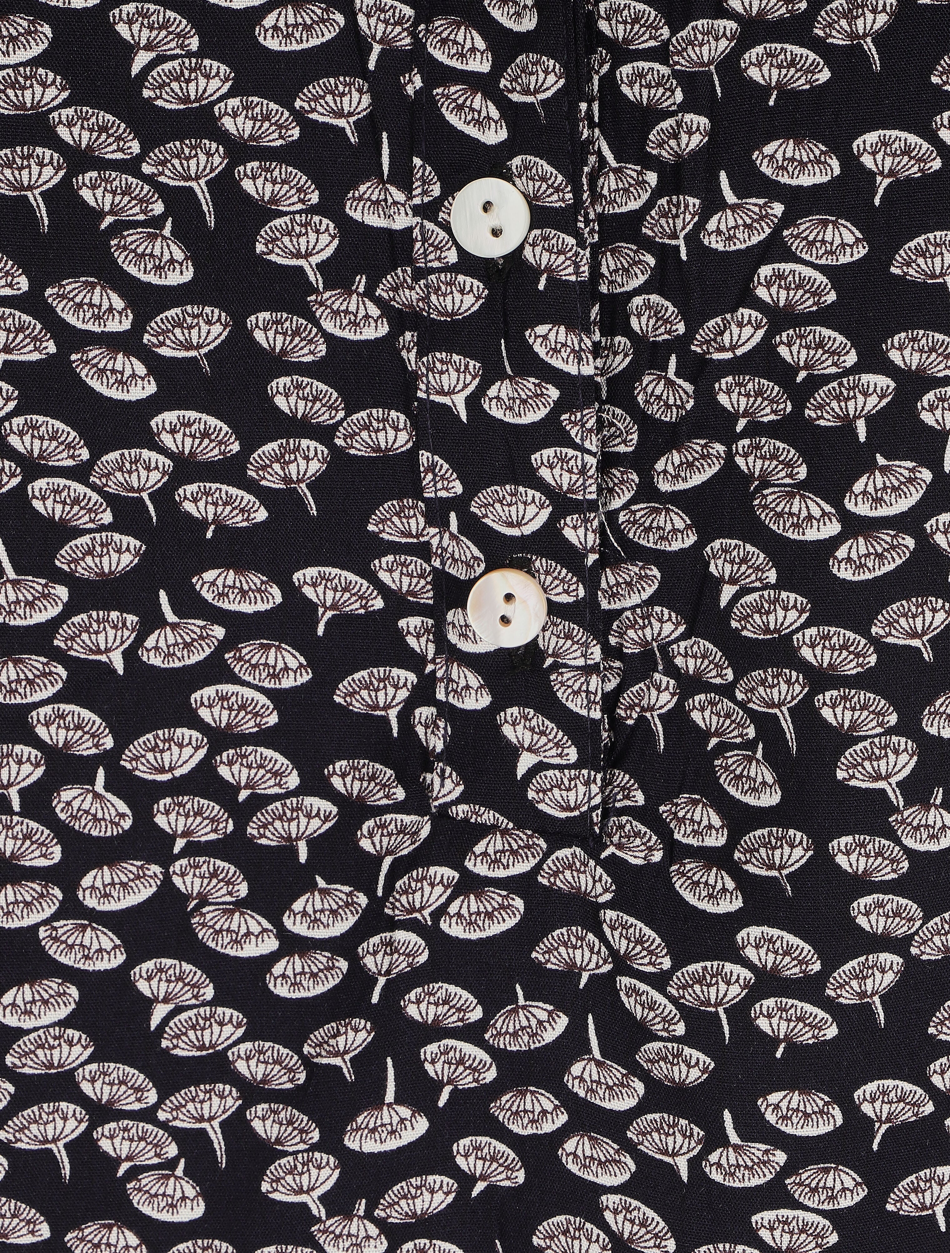 Blouse à imprimé pissenlit - Marine - 3