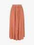 Jupe longue évasée et boutonnée - Orange - 1