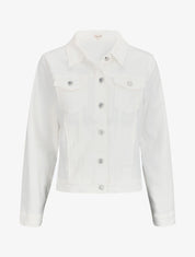 Veste oversize en jean basique - Blanc - 4