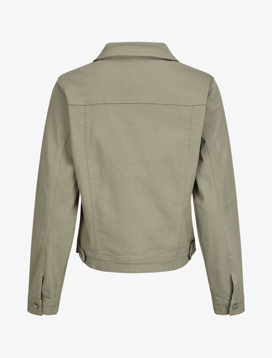 Veste oversize en jean basique - Kaki - 2