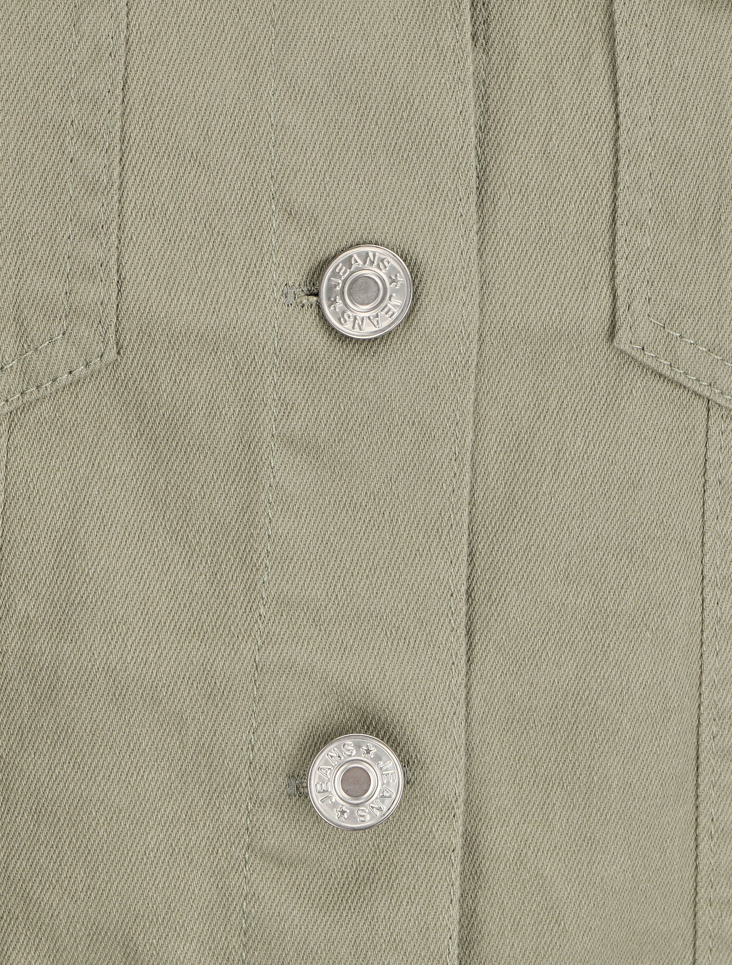 Veste oversize en jean basique - Kaki - 3