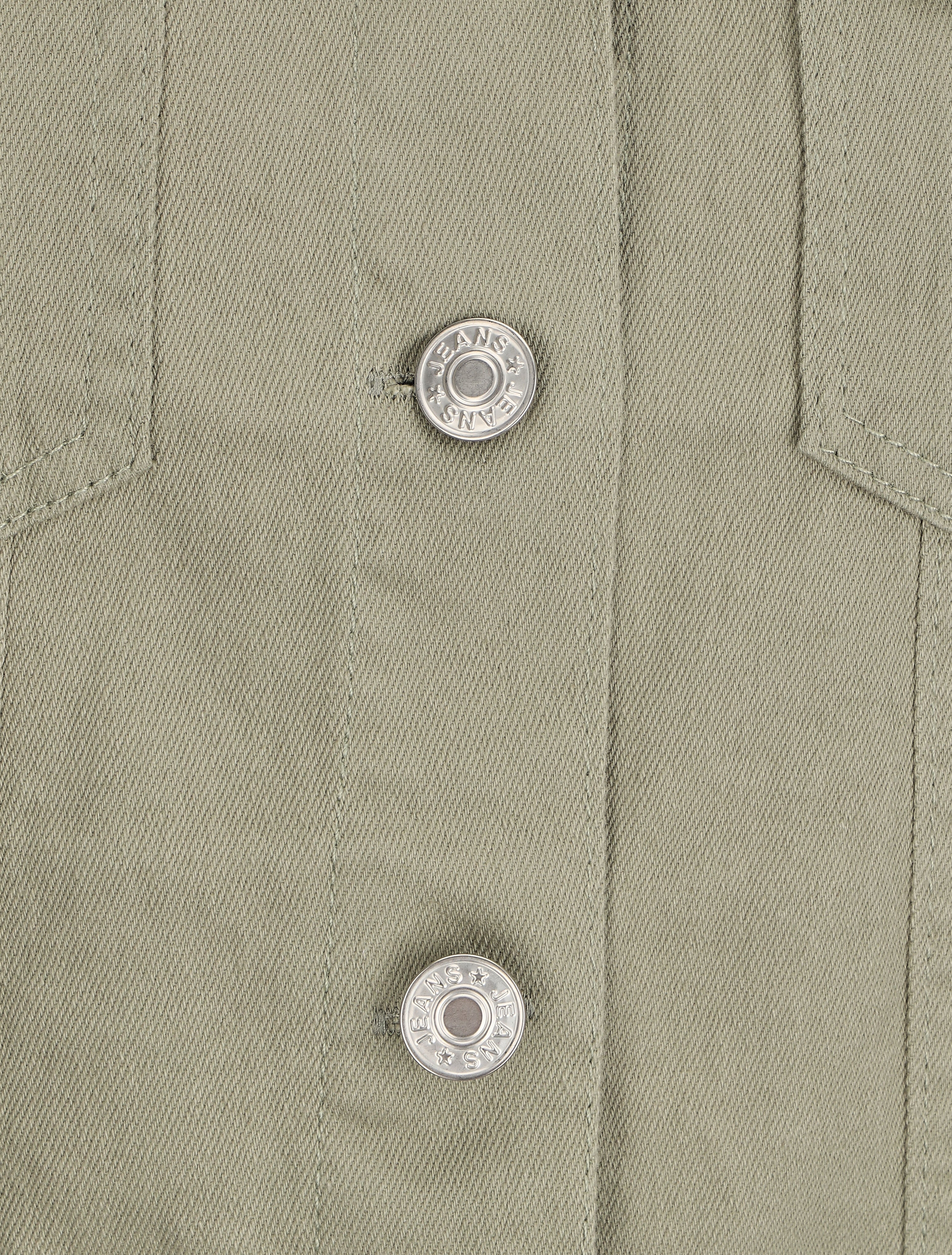 Veste oversize en jean basique - Kaki - 3