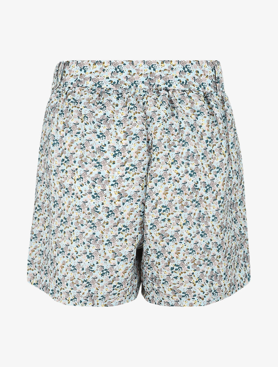 Short à imprimé floral - Bleu ciel - 2