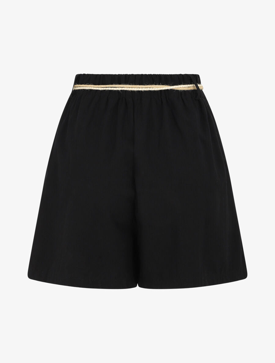 Short fluide à taille élastiquée - Noir - 2