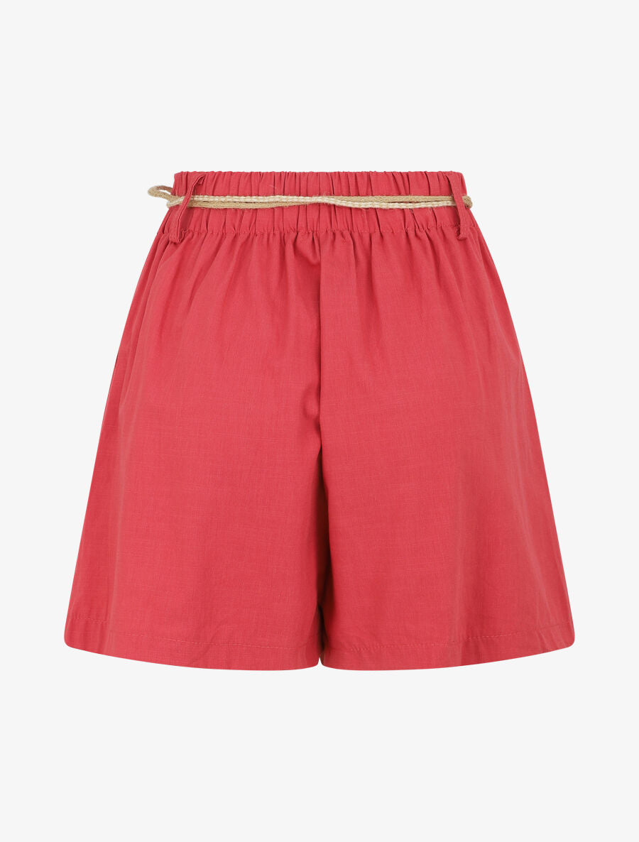 Short fluide à taille élastiquée - Corail - 2