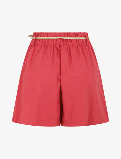 Short fluide à taille élastiquée - Corail - 2