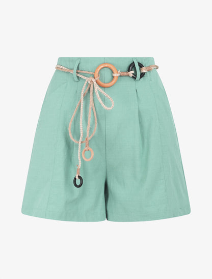 Short fluide à taille élastiquée - Vert d&