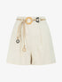 Short fluide à taille élastiquée - Écru - 1