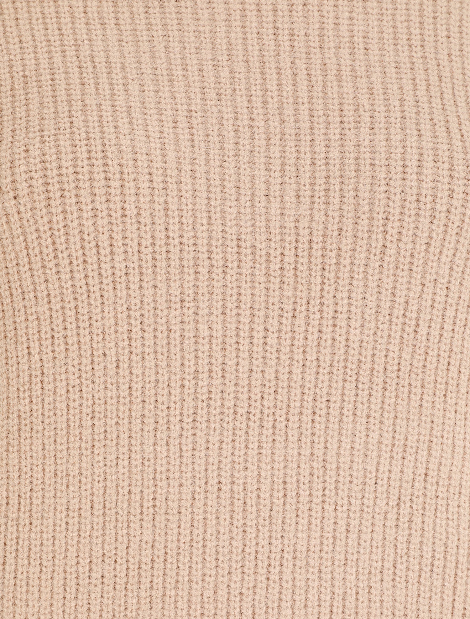 Pull en laine mélangée à manches élastiquées - Beige - 3