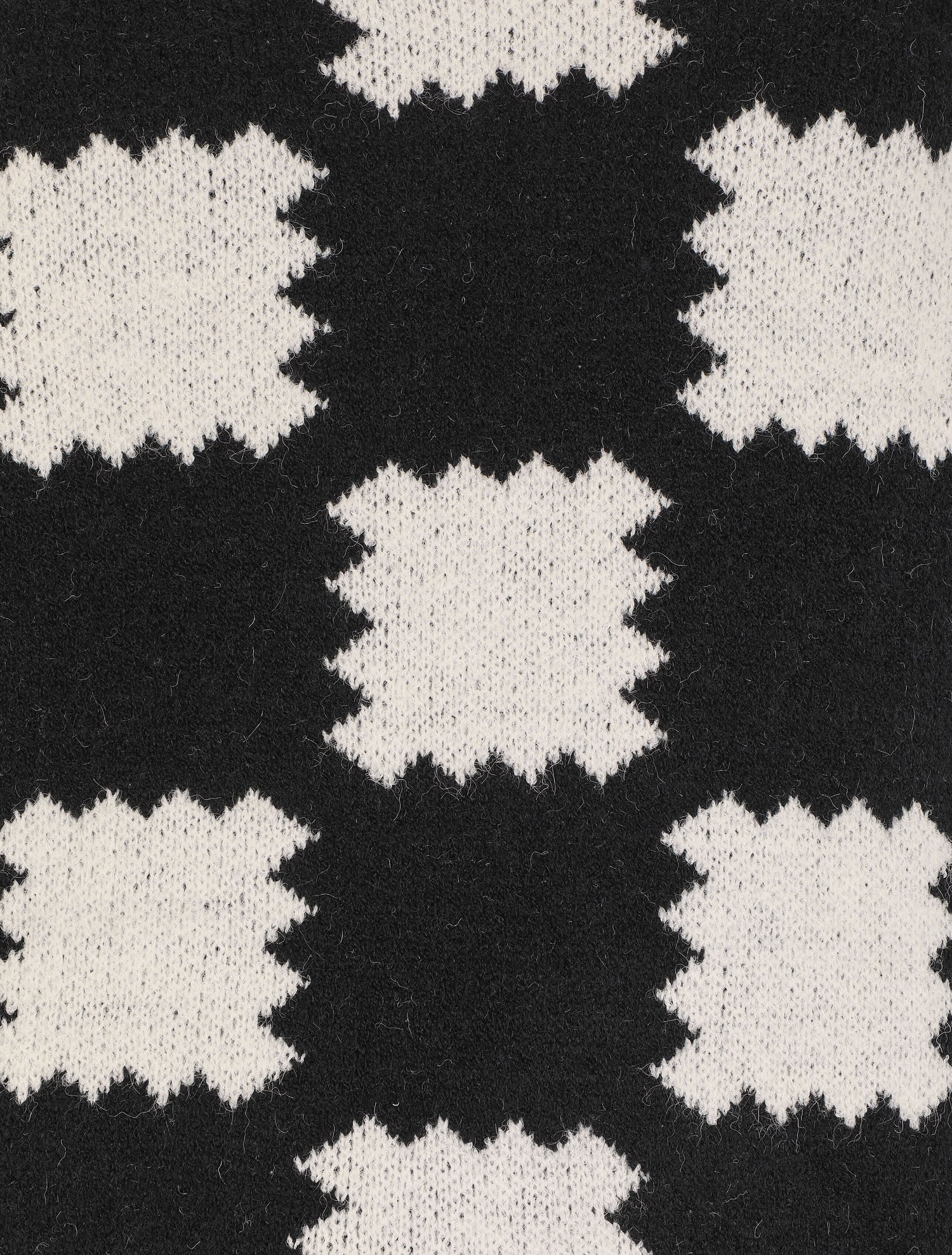 Pull en laine mélangée à motif graphique - Noir - 4
