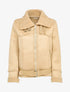 Veste style peau lainée en suédine - Beige - 1