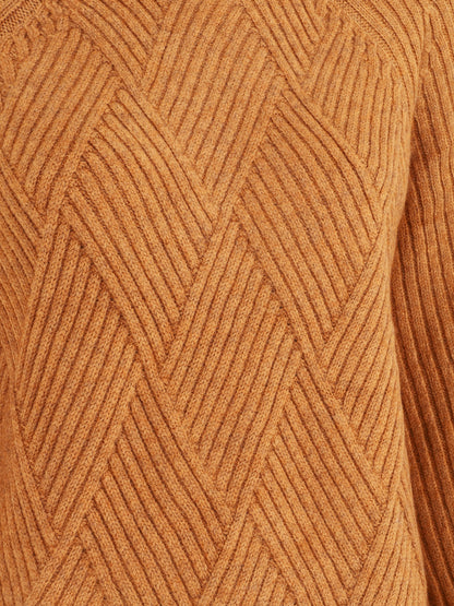 Robe pull à col montant - Camel - 3