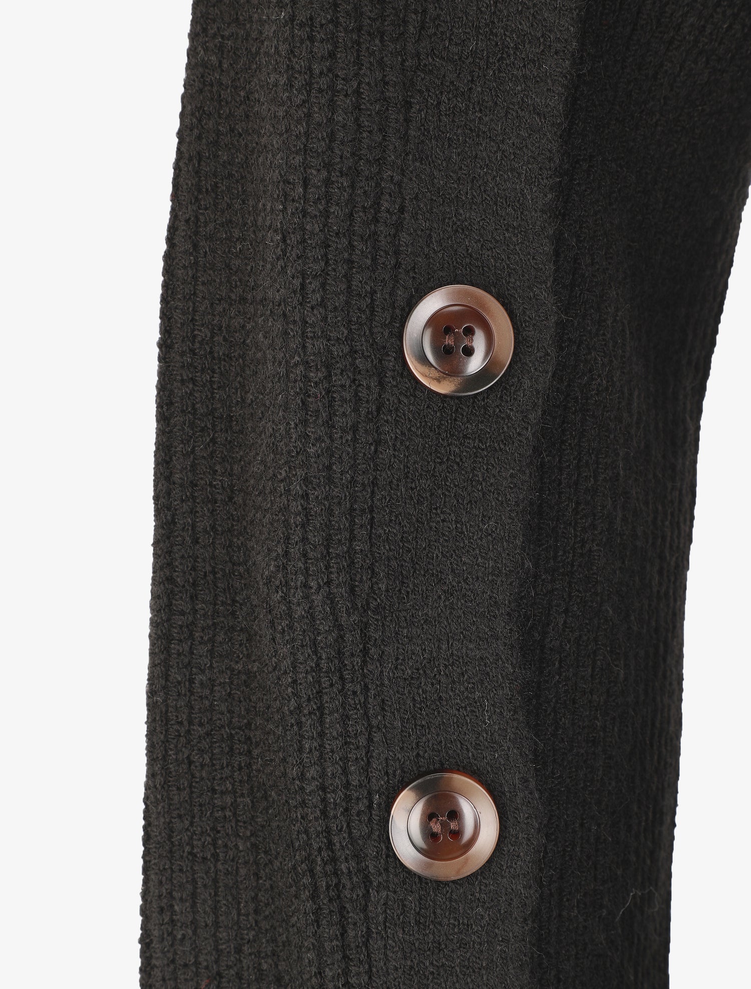 Robe pull à manches boutonnées - Noir - 4