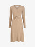 Robe pull côtelée coupe patineuse - Beige - 1