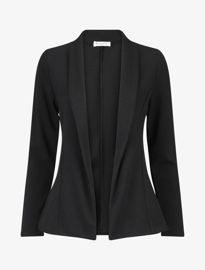 Veste fluide unie - Noir - 1