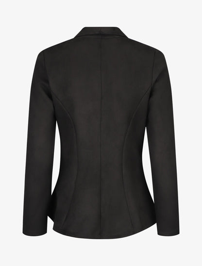 Blazer ajustée en suédine - Noir - 2