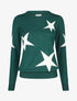 Pull droit à motif étoiles - Vert - 1