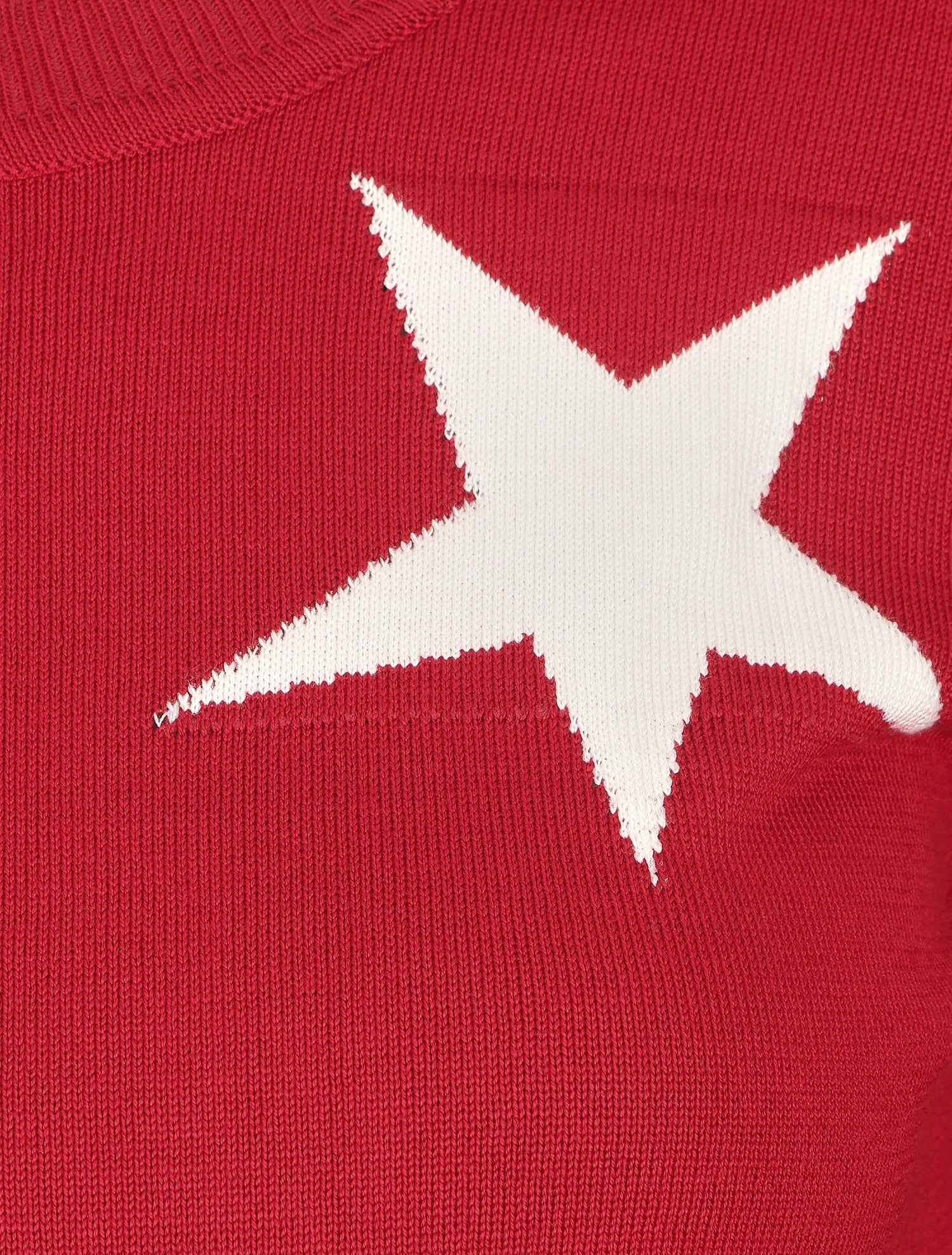 Pull droit à motif étoiles - Rouge - 3