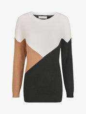 Pull oversize à motif graphique - Blanc/noir - 5