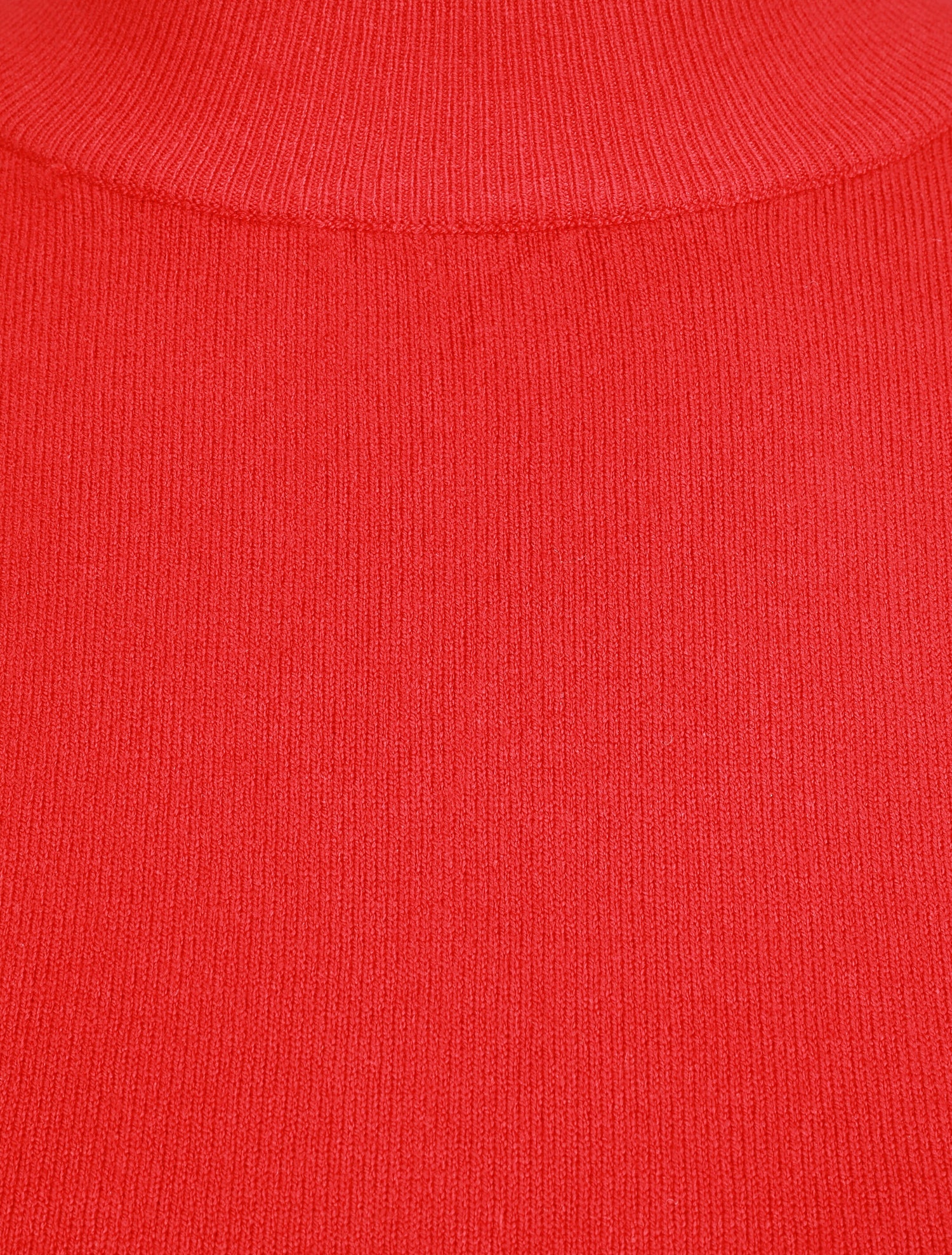 Pull fin en laine mélangée à col montant - Rouge - 3