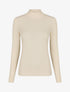 Pull fin en cachemire mélangée à col montant - Beige - 1