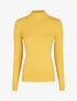 Pull fin en cachemire mélangée à col montant - Jaune - 1