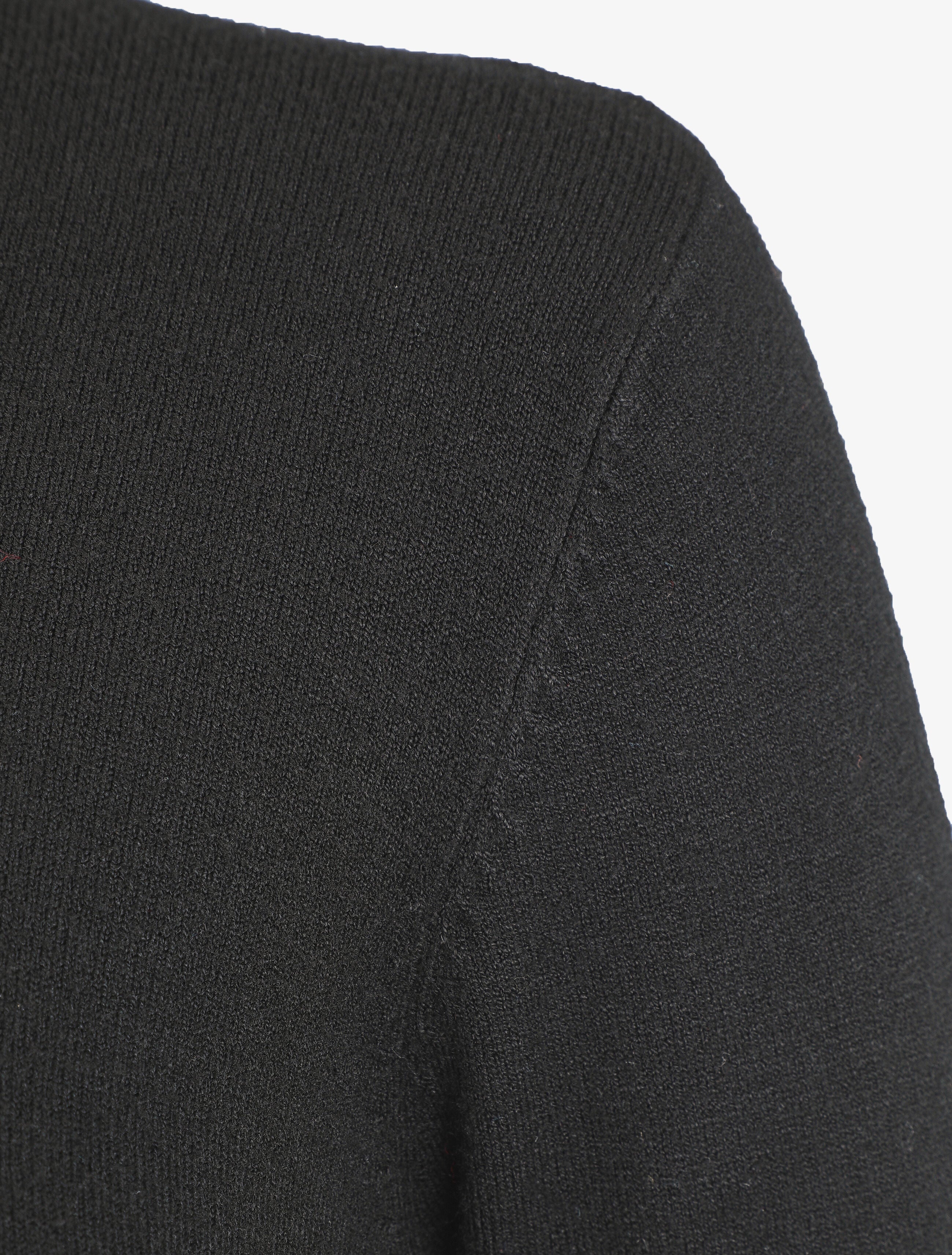 Pull fin en cachemire mélangée à col roulé - Noir - 3