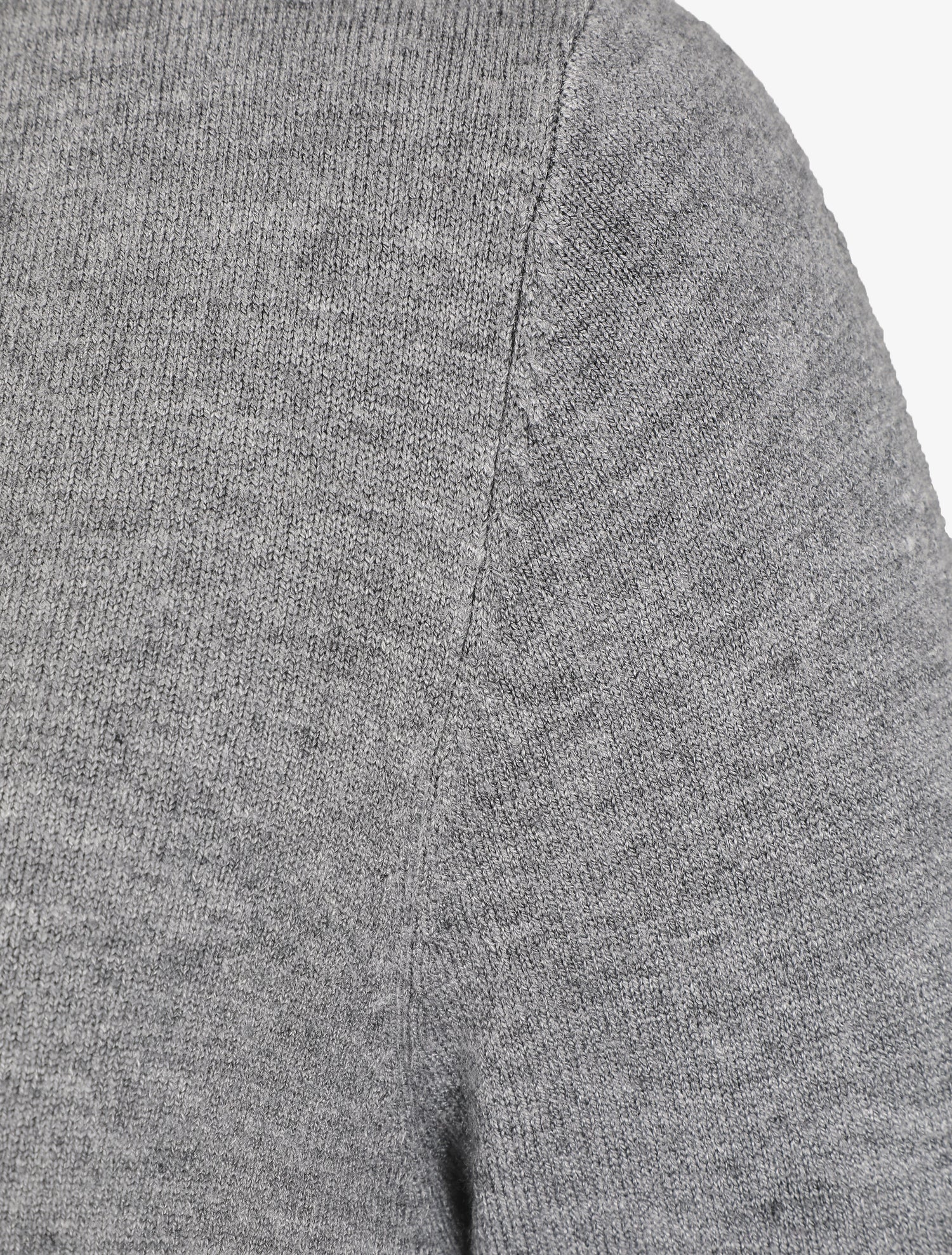 Pull fin en laine mélangée à col V - Gris - 3