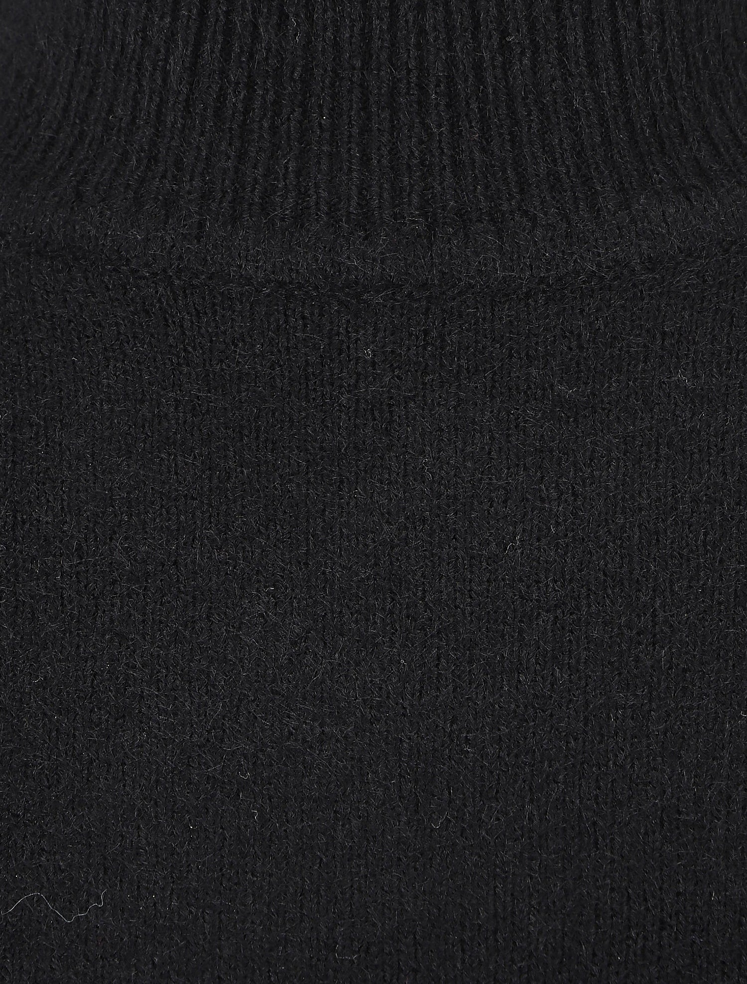 Pull col montant en laine mélangée - Noir - 3