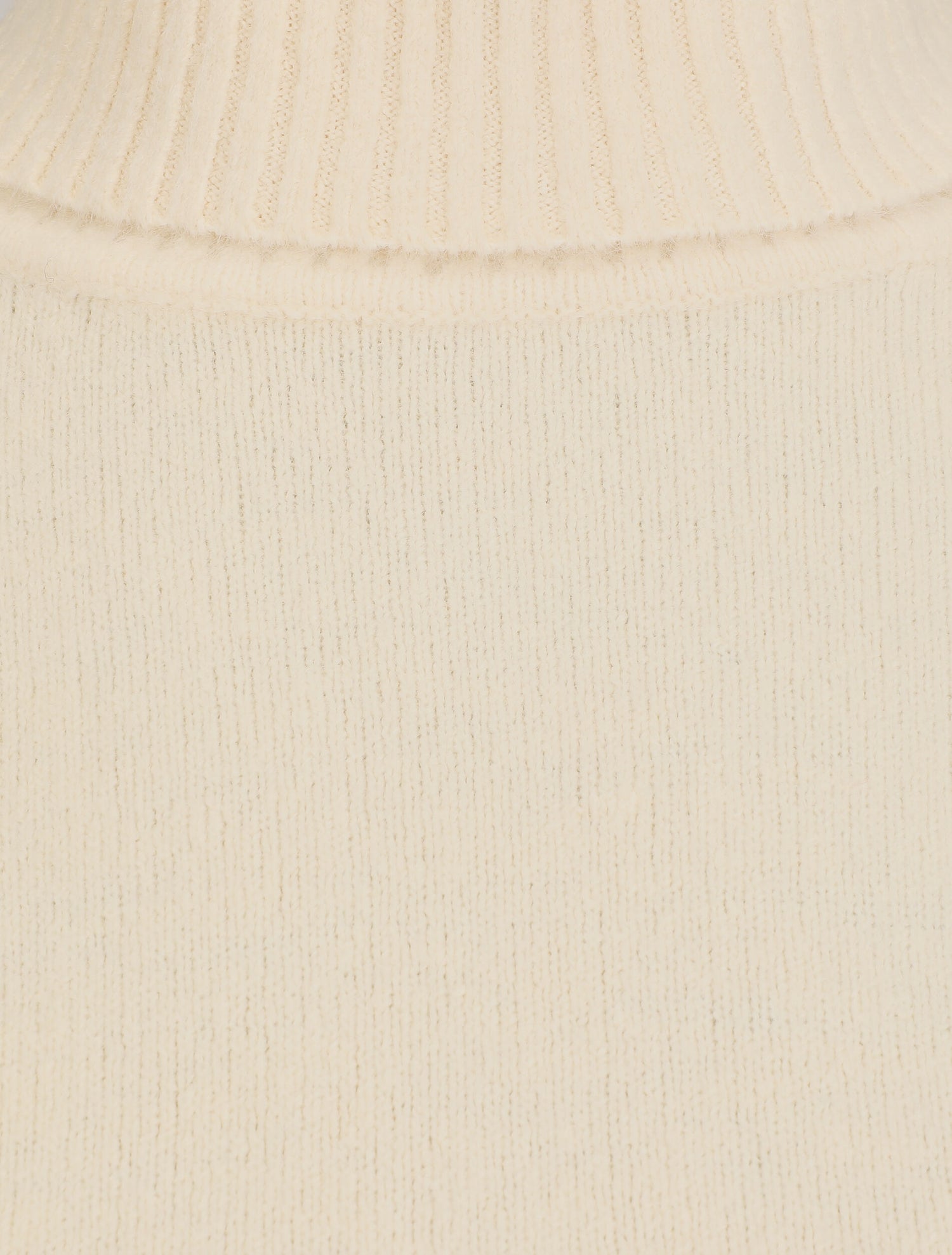 Pull col roulé en laine mélangée - Beige - 3