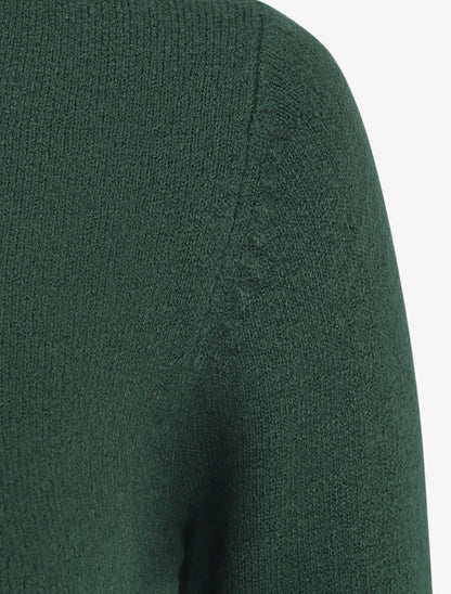 Pull col rond en cachemire mélangé - Vert bouteille - 3