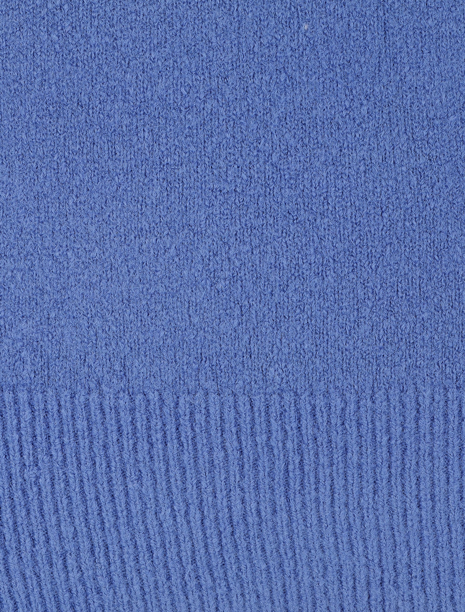 Pull col rond en laine mélangée - Bleu - 3