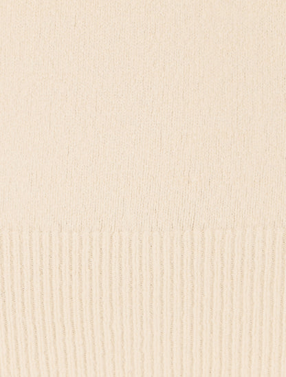 Pull col rond en laine mélangée - Beige - 3