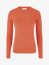 Pull col rond en laine mélangée - Corail - 1