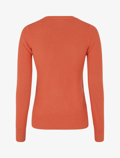 Pull col rond en laine mélangée - Corail - 2