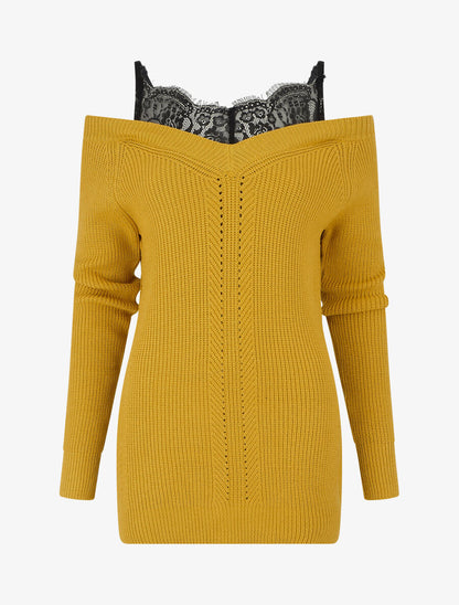 Pull col bardot et débardeur trompe l&