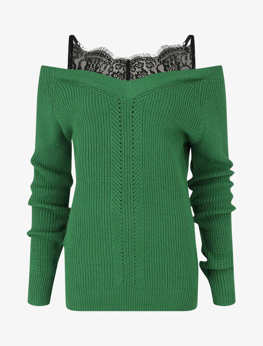 Pull col bardot et débardeur trompe l&