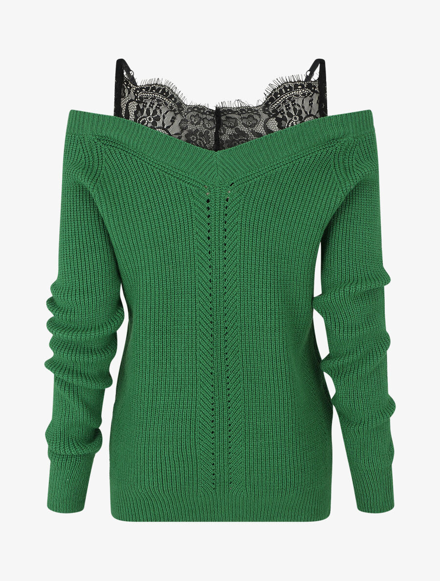 Pull col bardot et débardeur trompe l&