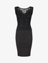 Robe moulante à buste en dentelle - Noir - 4