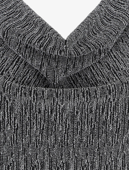 Robe moulante pailletée à col bénitier - Argent - 3