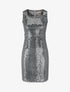 Robe mi-longue à sequins coupe moulante - Gris - 5