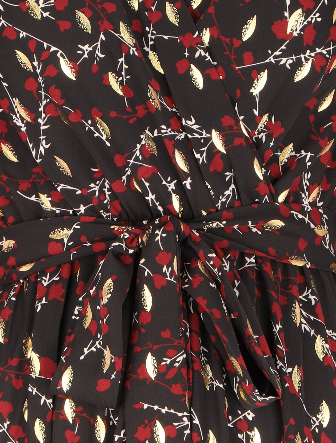 Robe cache-coeur à détails irisé - Noir - 3