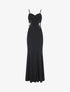 Robe longue fendue et ajourée - Noir - 1