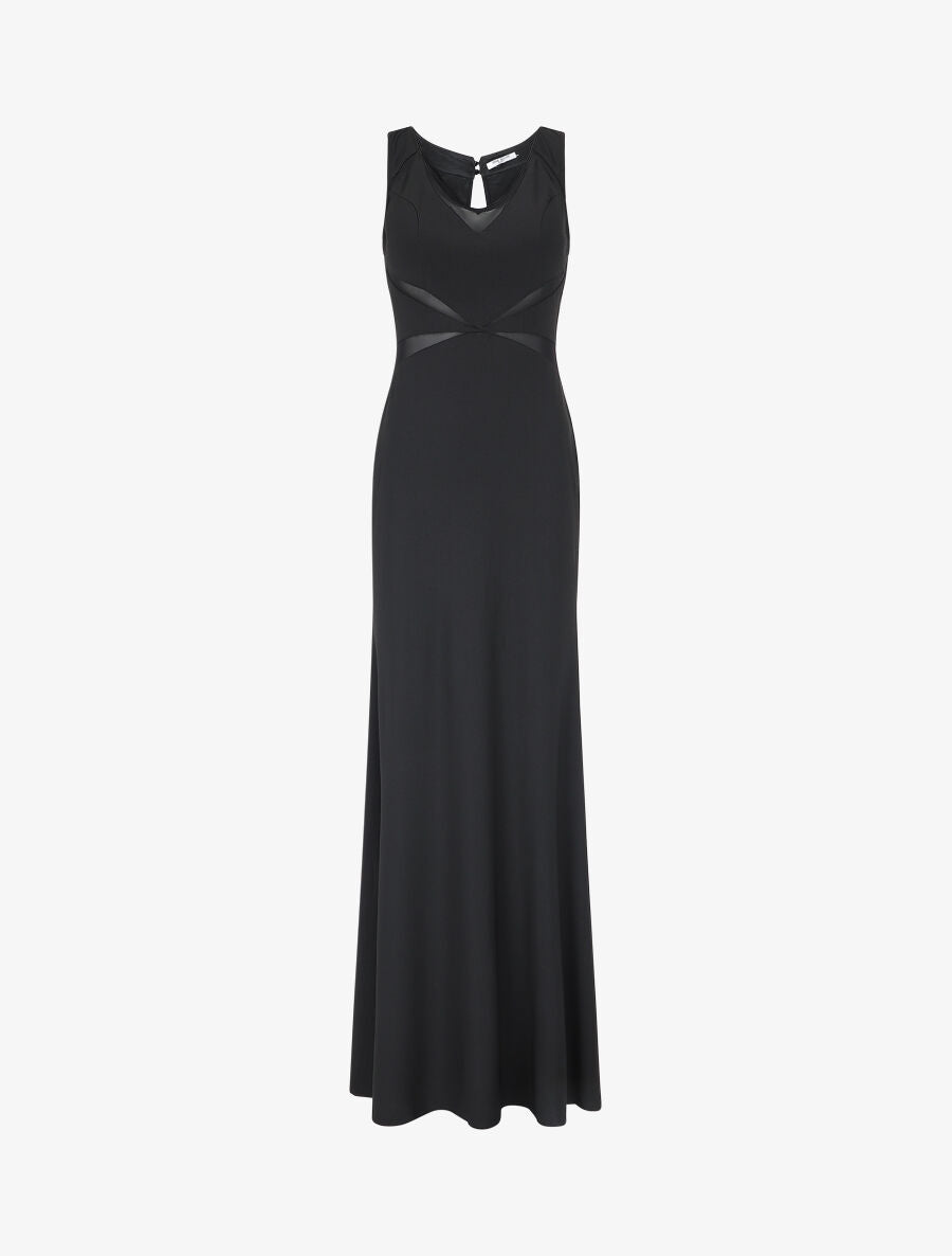 Robe de soirée sirène sans manches - Noir - 1