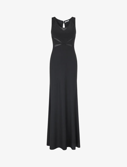 Robe de soirée sirène sans manches - Noir - 1
