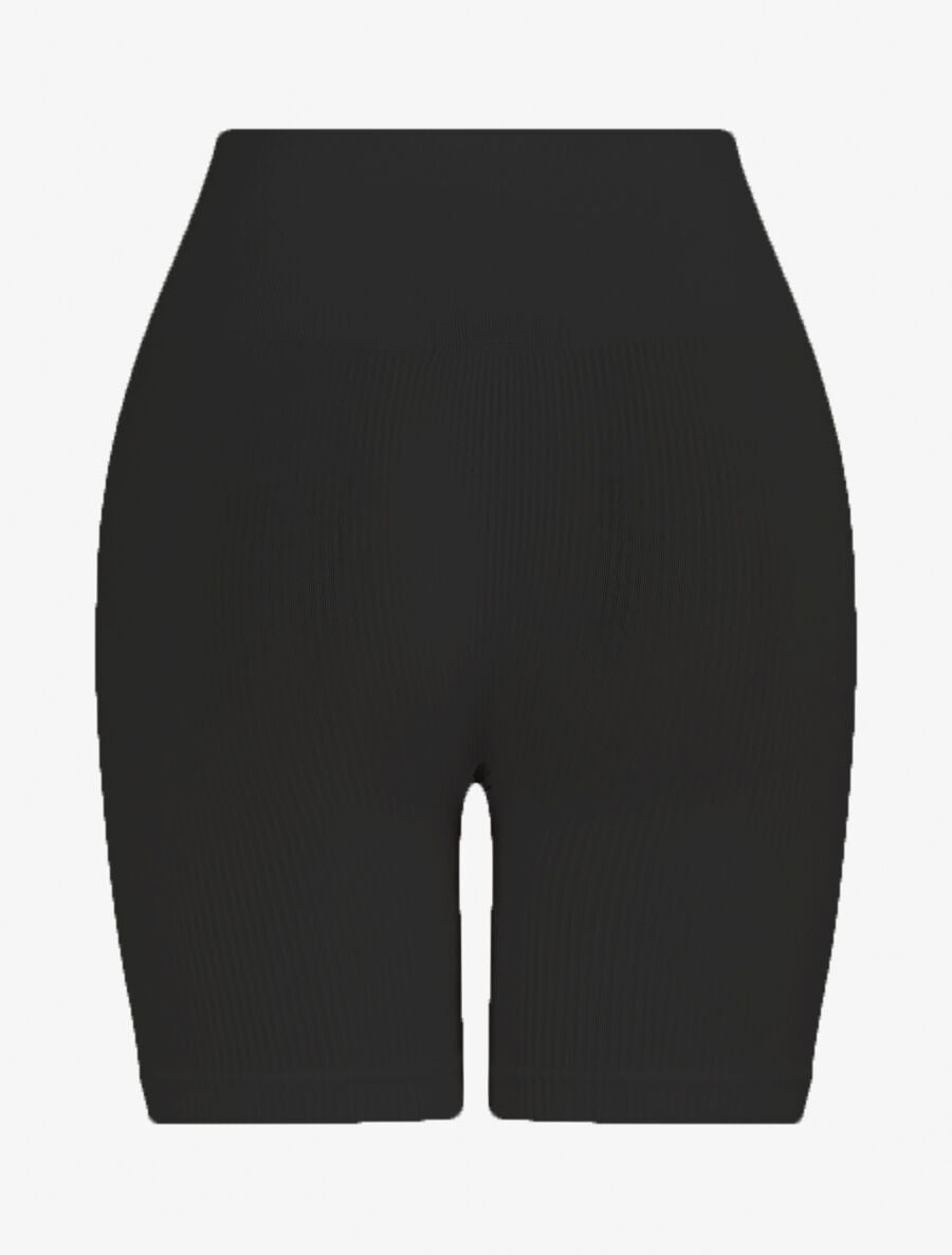 Short uni côtelé - Noir - 2