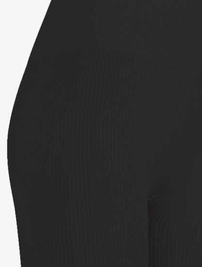 Short uni côtelé - Noir - 3